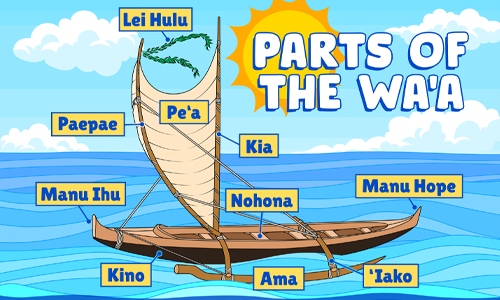 Parts of the Waʻa: Mini Poster
