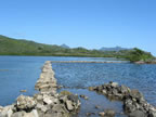 Outer rim of He'eia fishpond wall. (27kb)